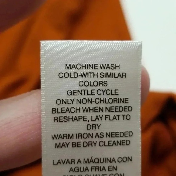 {Chico's} Size 2 Women's Blouse Zenergy by Chico's Long Sleeve Rust Orange Brown - Picture 8 of 9